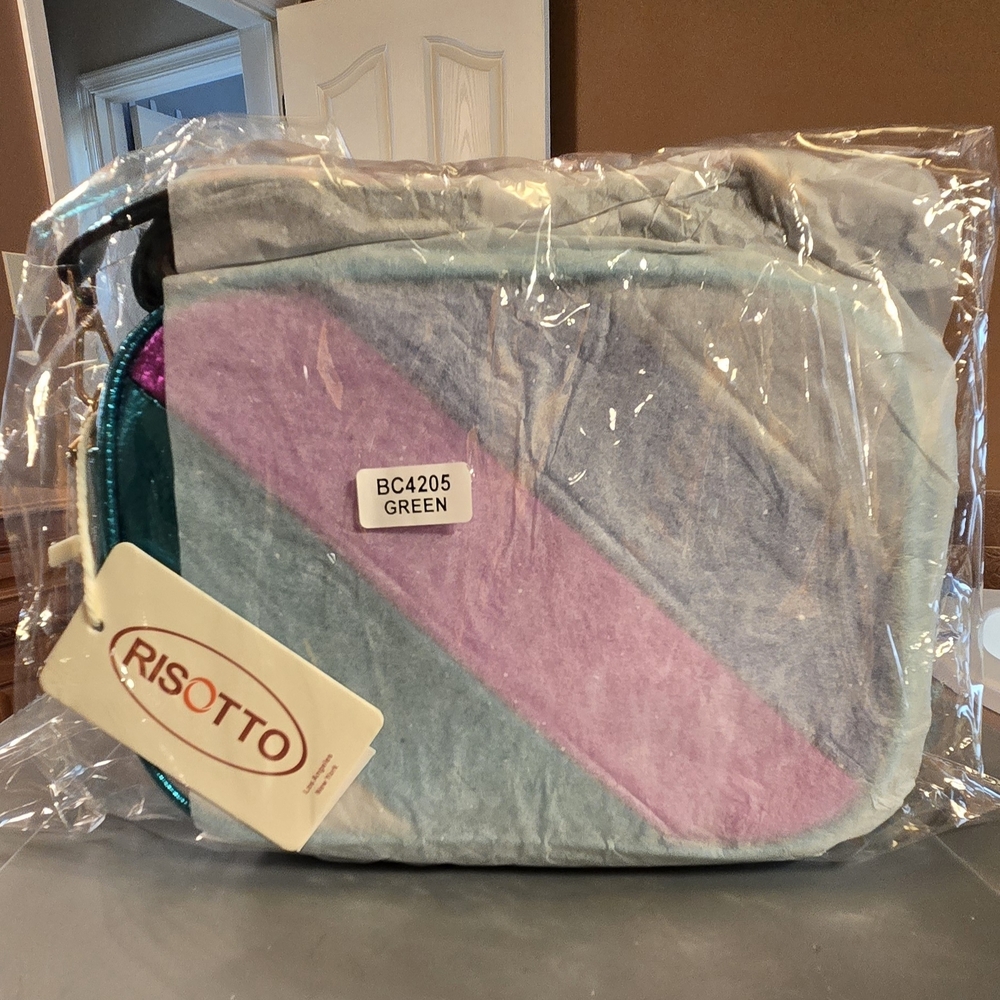 Risotto Handbag Crossbody Shoulder Bag Green Pink Purple